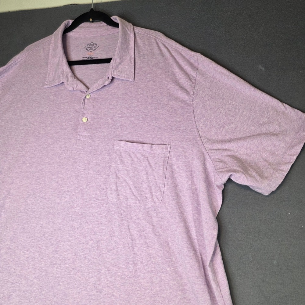 St Johns Bay Mens 4XLT Lavender Heather Super Soft Classic Fit Pocket Polo Shirt